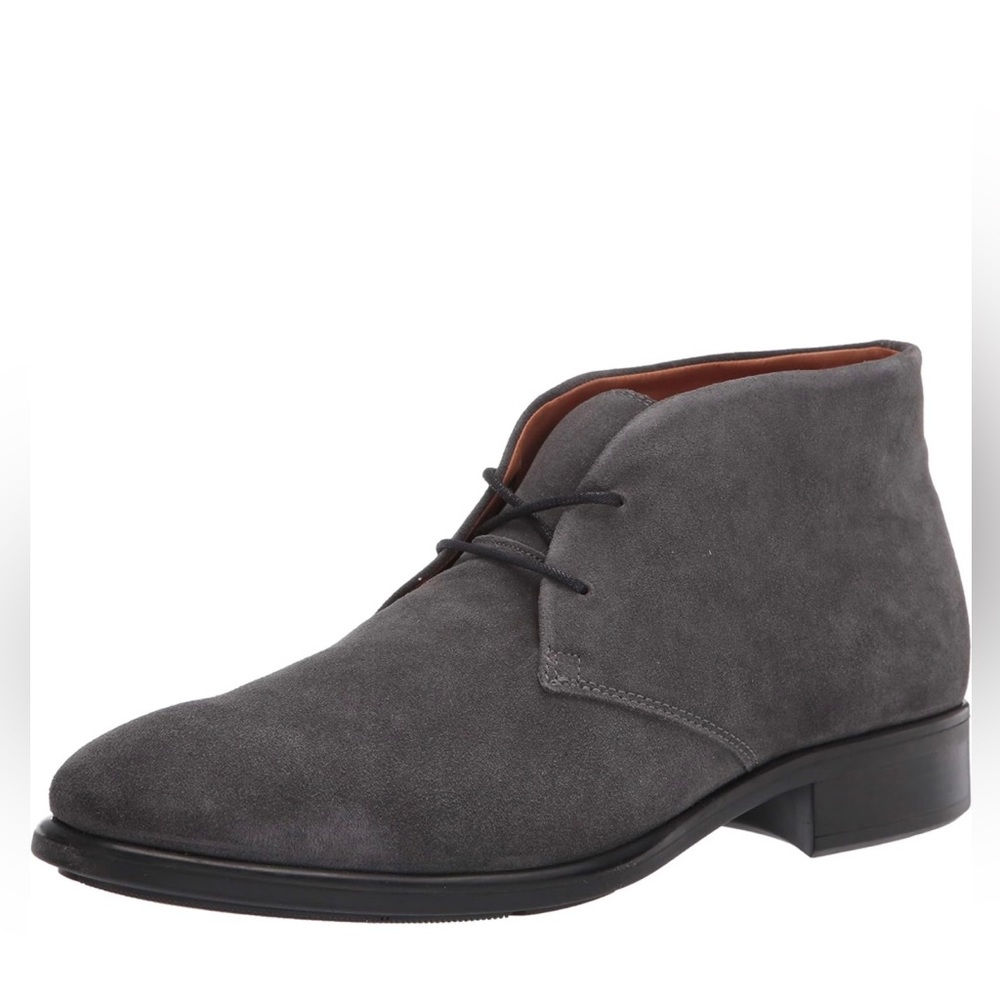 Ecco Grey Black Men Dressy Boots Shoes Size 12-12.5 New